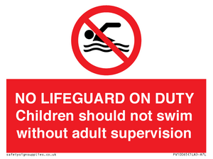 NO LIFEGUARD ON DUTY